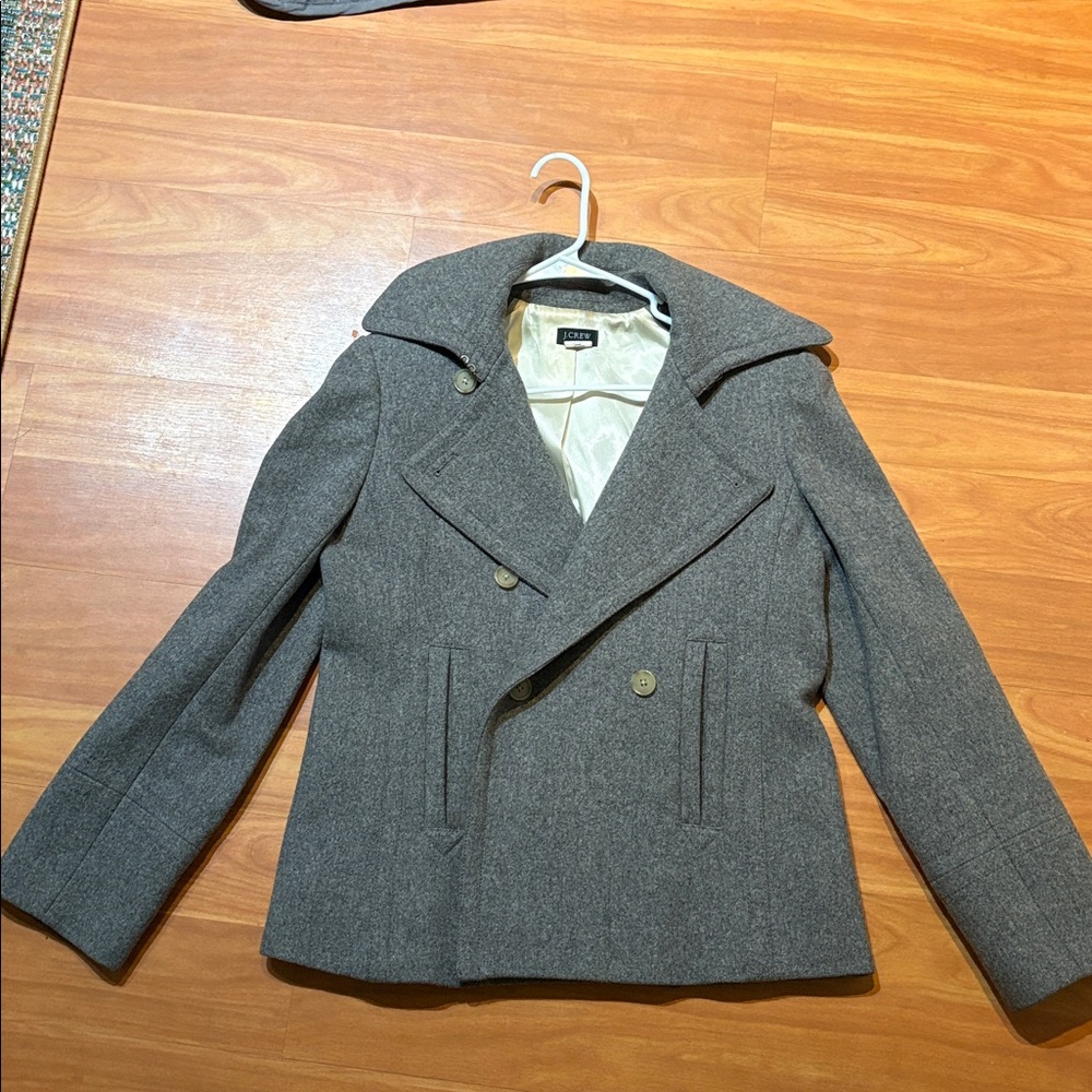J. Crew Gray Wool Coat womens